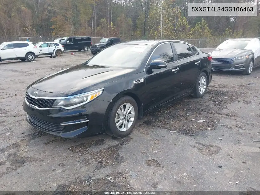 5XXGT4L34GG106463 2016 Kia Optima Lx