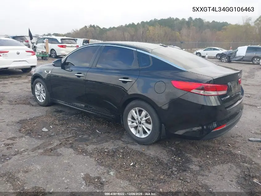 5XXGT4L34GG106463 2016 Kia Optima Lx