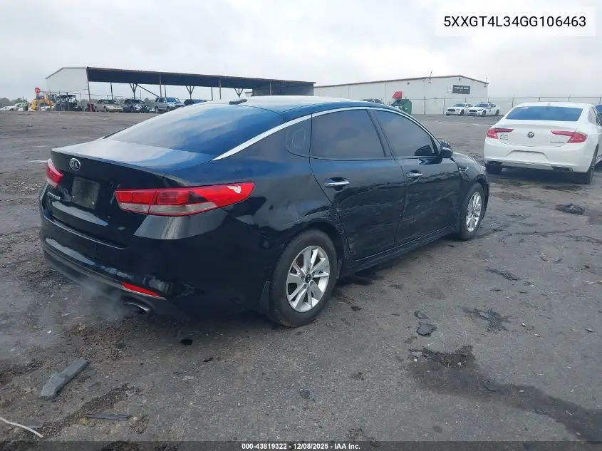 5XXGT4L34GG106463 2016 Kia Optima Lx