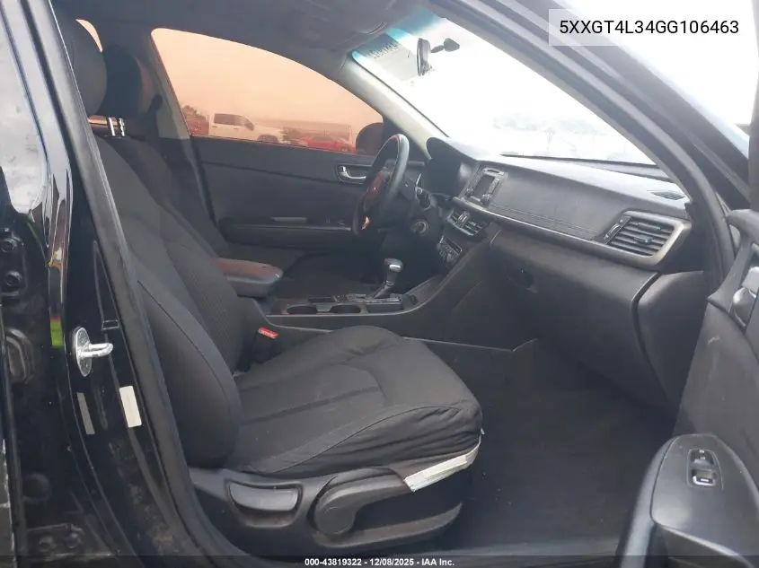 5XXGT4L34GG106463 2016 Kia Optima Lx
