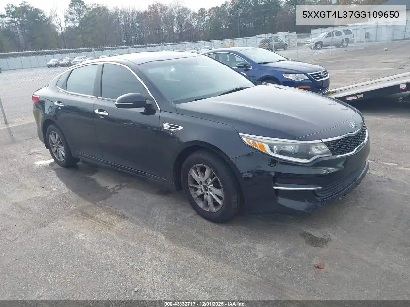 5XXGT4L37GG109650 2016 Kia Optima Lx