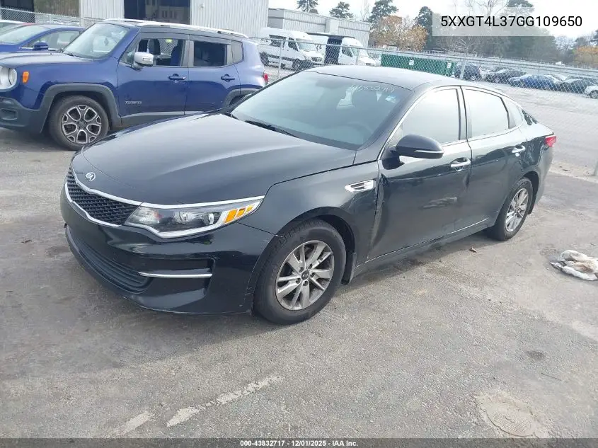 5XXGT4L37GG109650 2016 Kia Optima Lx