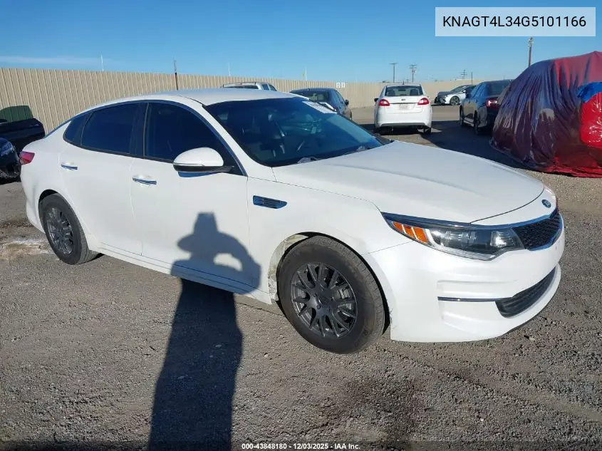 KNAGT4L34G5101166 2016 Kia Optima Lx