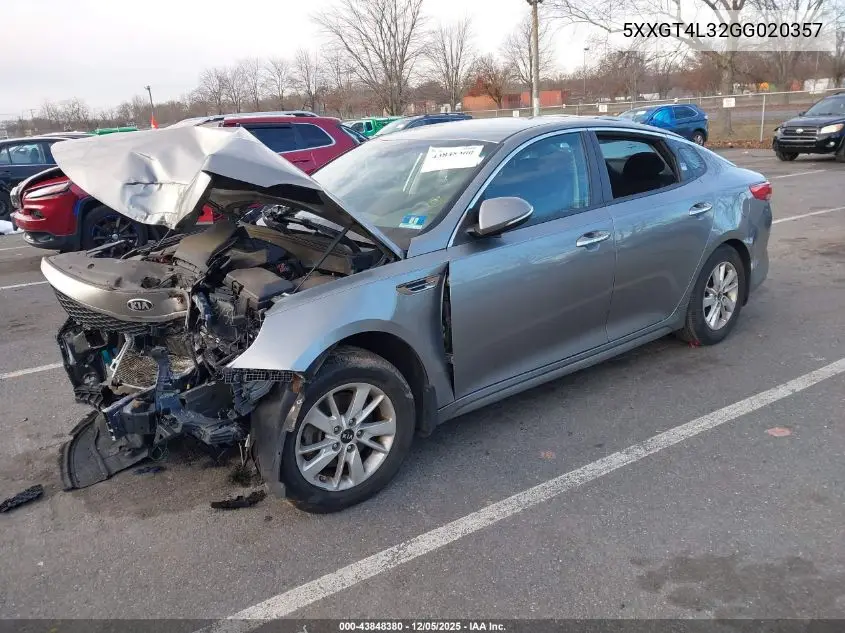 5XXGT4L32GG020357 2016 Kia Optima Lx