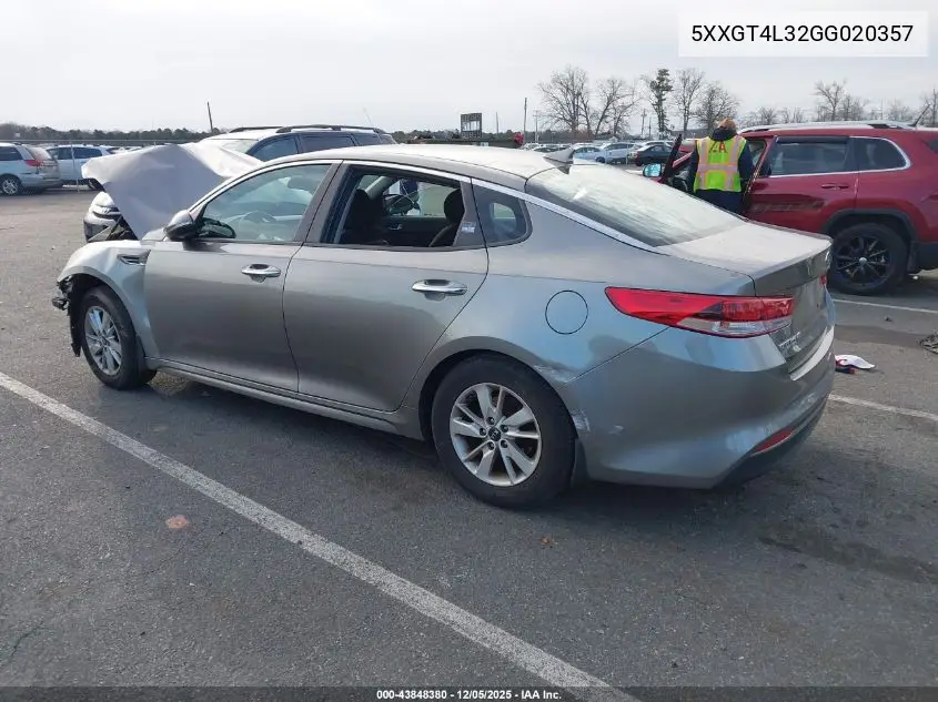5XXGT4L32GG020357 2016 Kia Optima Lx