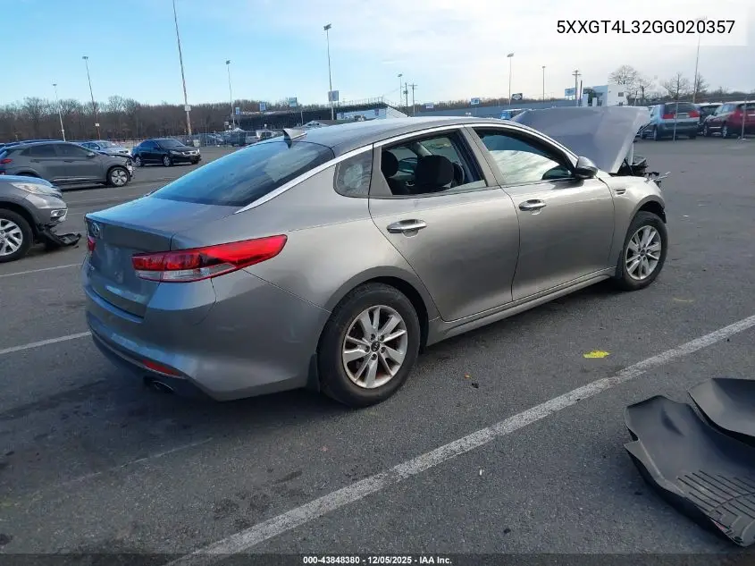 5XXGT4L32GG020357 2016 Kia Optima Lx