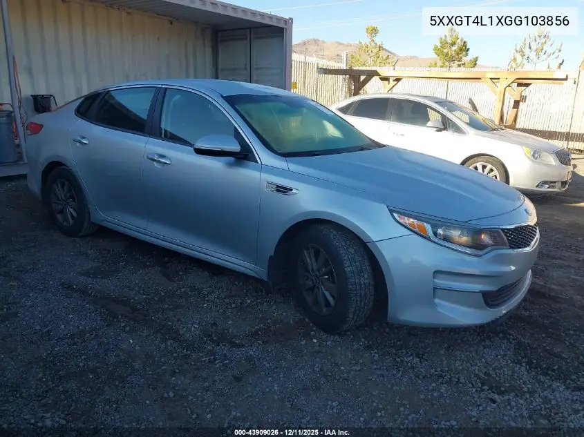 5XXGT4L1XGG103856 2016 Kia Optima Lx Turbo
