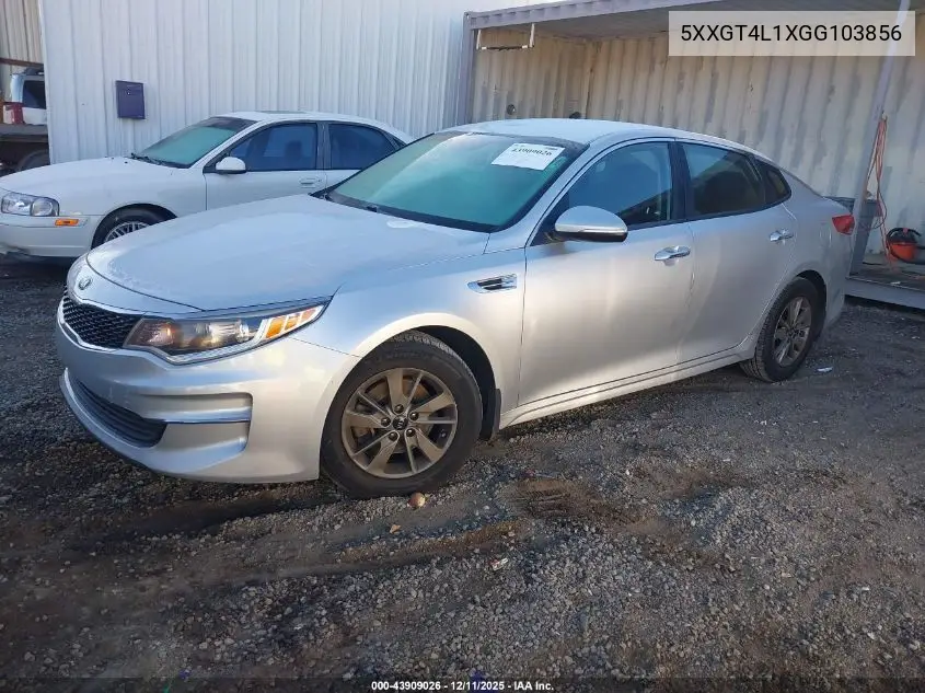5XXGT4L1XGG103856 2016 Kia Optima Lx Turbo