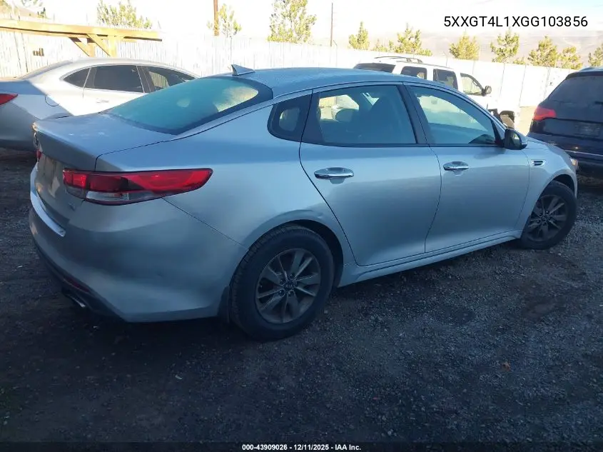 5XXGT4L1XGG103856 2016 Kia Optima Lx Turbo