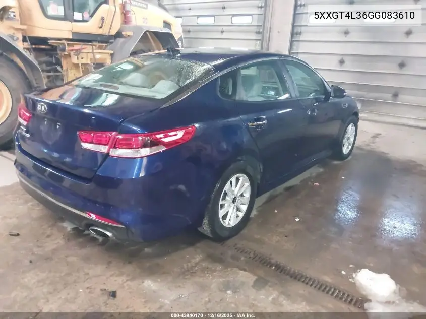 5XXGT4L36GG083610 2016 Kia Optima Lx