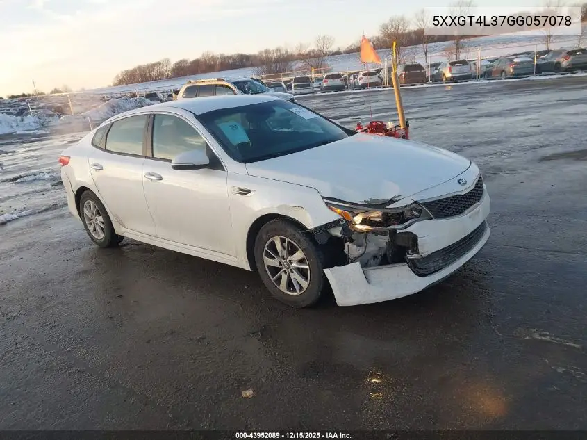5XXGT4L37GG057078 2016 Kia Optima Lx