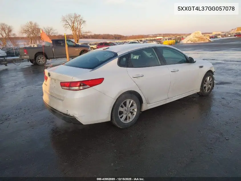 5XXGT4L37GG057078 2016 Kia Optima Lx