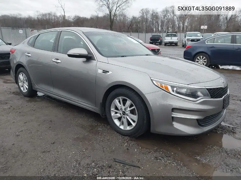 5XXGT4L35GG091889 2016 Kia Optima Lx
