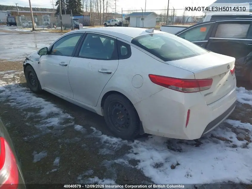 KNAGT4LE3H5014510 2017 Kia Optima Hybrid