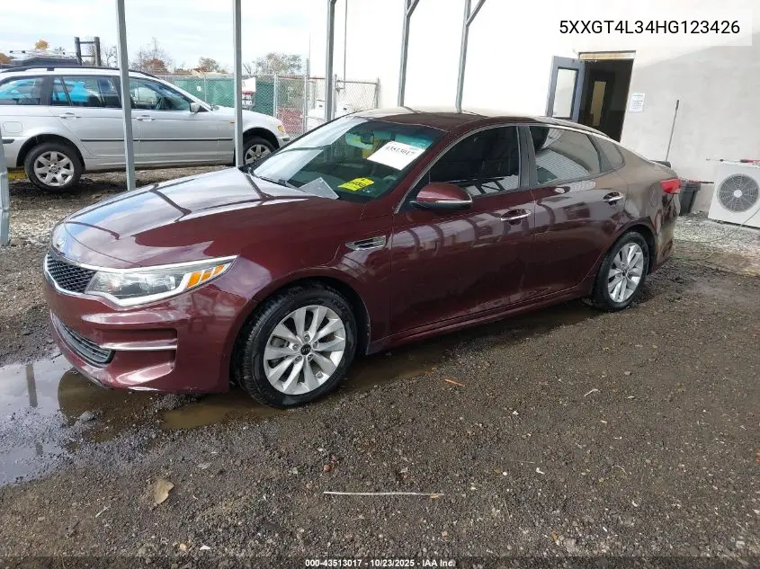 5XXGT4L34HG123426 2017 Kia Optima Lx