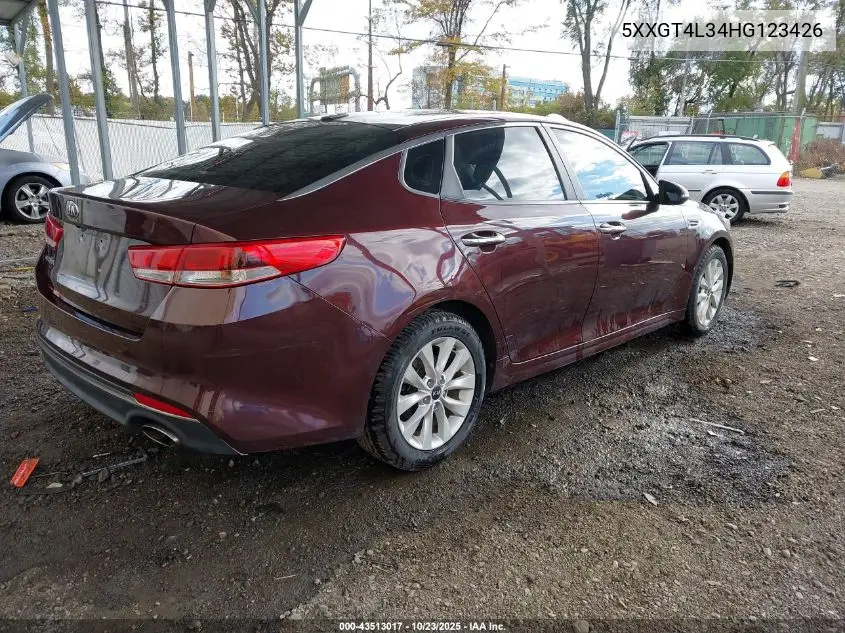 5XXGT4L34HG123426 2017 Kia Optima Lx