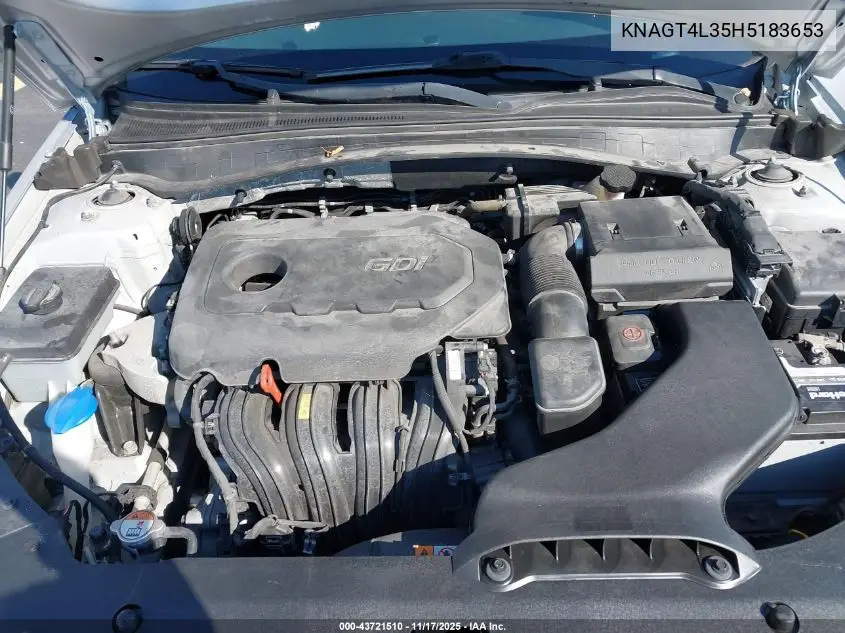 KNAGT4L35H5183653 2017 Kia Optima Lx