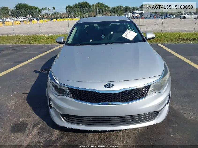KNAGT4L35H5183653 2017 Kia Optima Lx