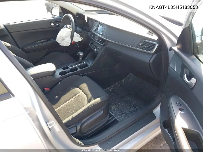 KNAGT4L35H5183653 2017 Kia Optima Lx