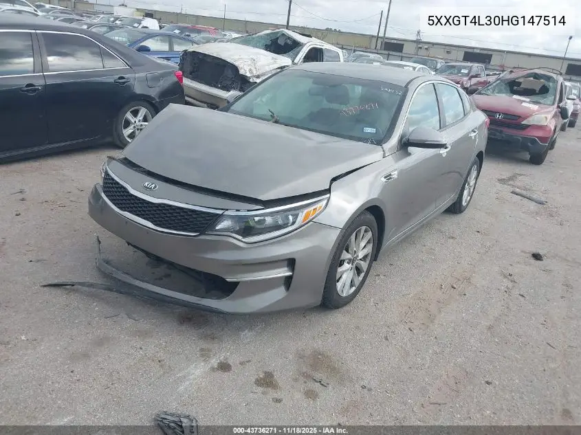 5XXGT4L30HG147514 2017 Kia Optima Lx