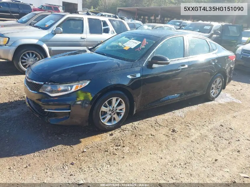 5XXGT4L35HG151090 2017 Kia Optima Lx