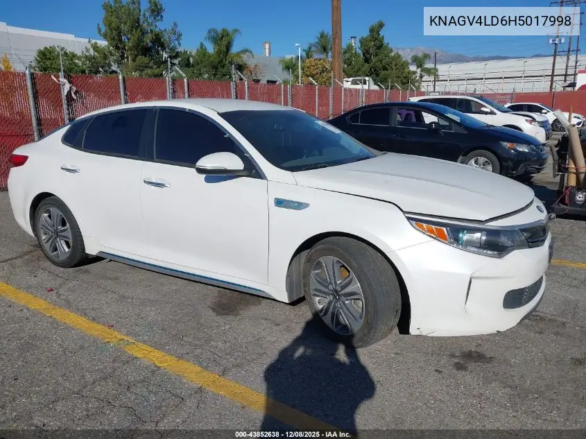 KNAGV4LD6H5017998 2017 Kia Optima Plug-In Hybrid Ex