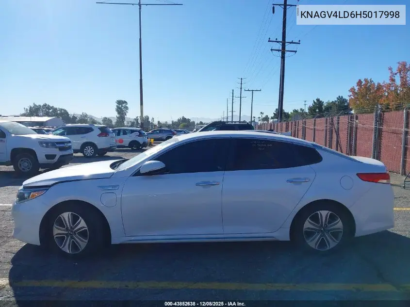 KNAGV4LD6H5017998 2017 Kia Optima Plug-In Hybrid Ex