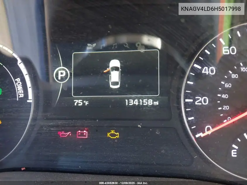 KNAGV4LD6H5017998 2017 Kia Optima Plug-In Hybrid Ex