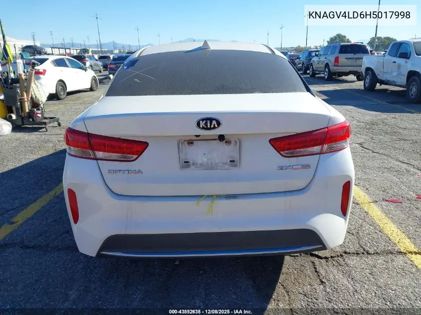 KNAGV4LD6H5017998 2017 Kia Optima Plug-In Hybrid Ex