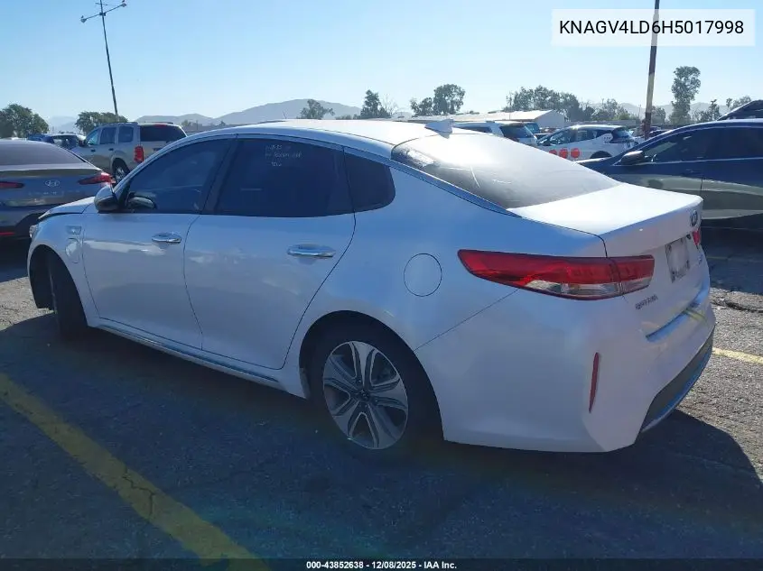 KNAGV4LD6H5017998 2017 Kia Optima Plug-In Hybrid Ex