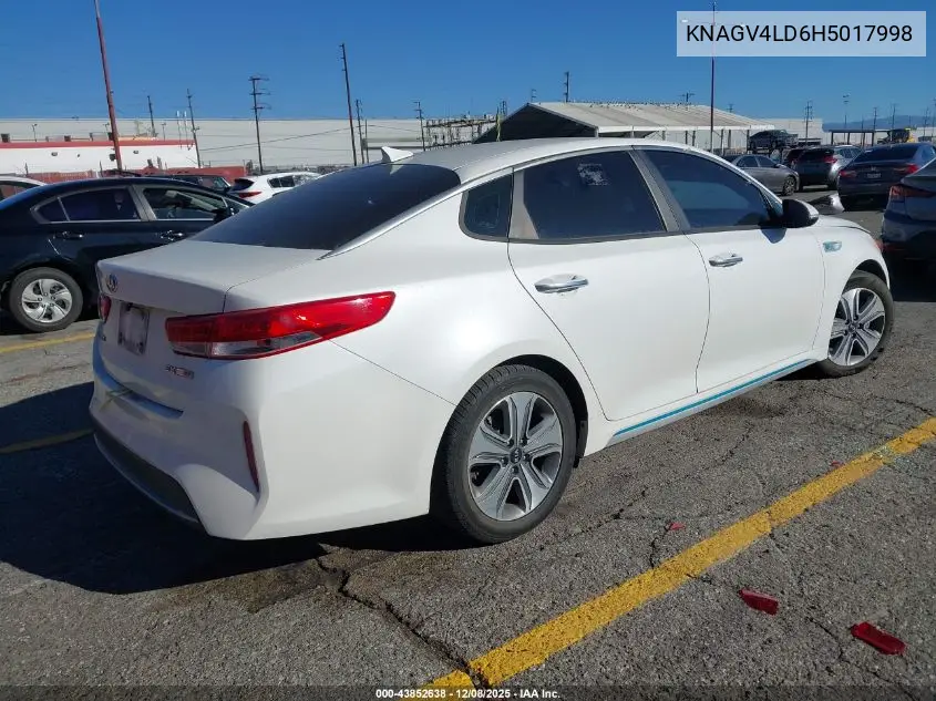 KNAGV4LD6H5017998 2017 Kia Optima Plug-In Hybrid Ex