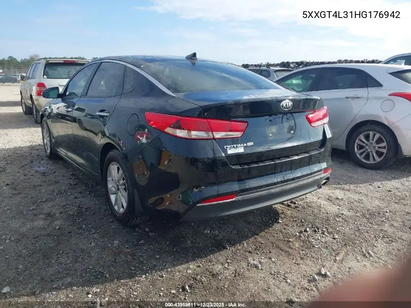 5XXGT4L31HG176942 2017 Kia Optima Lx