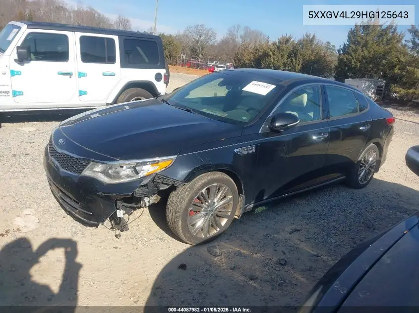5XXGV4L29HG125643 2017 Kia Optima Sxl Turbo