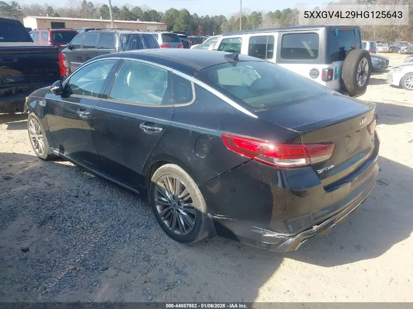 5XXGV4L29HG125643 2017 Kia Optima Sxl Turbo