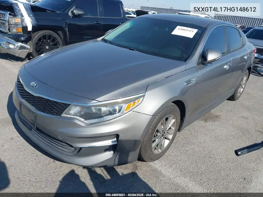 5XXGT4L17HG148612 2017 Kia Optima Lx Turbo