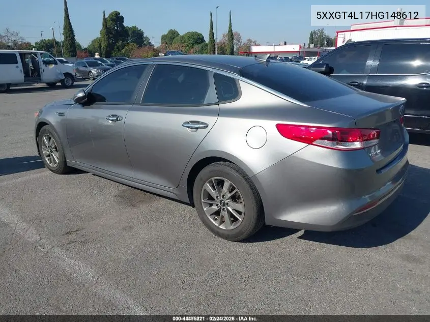 5XXGT4L17HG148612 2017 Kia Optima Lx Turbo