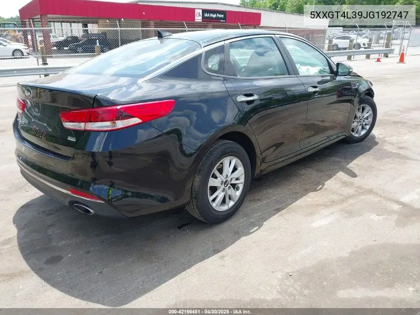 5XXGT4L39JG192747 2018 Kia Optima Lx
