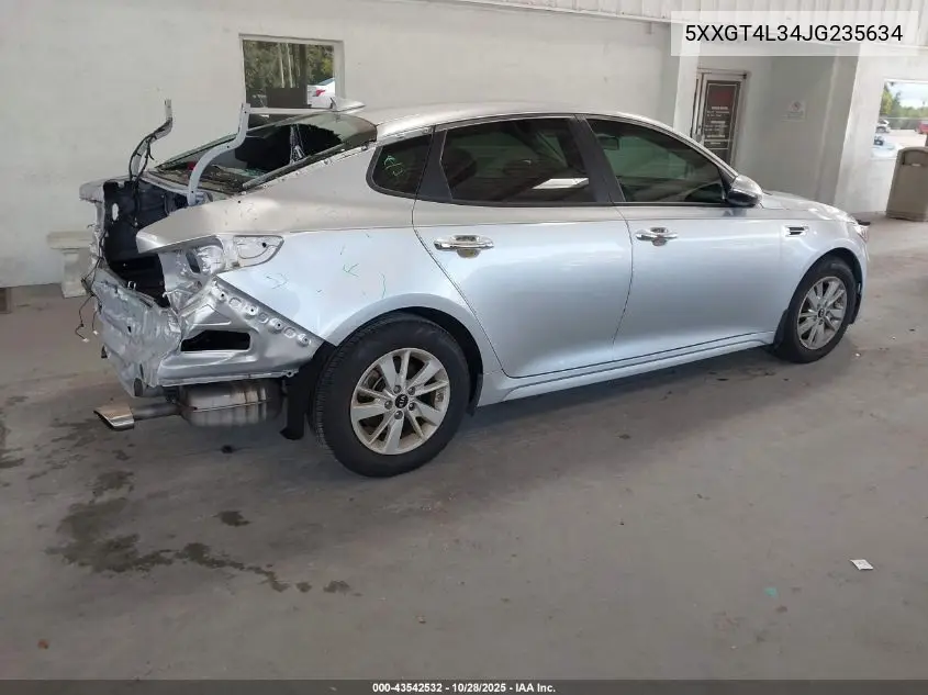 5XXGT4L34JG235634 2018 Kia Optima Lx