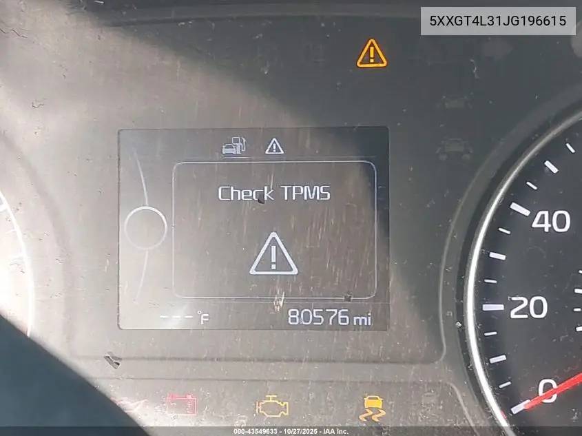 5XXGT4L31JG196615 2018 Kia Optima Lx