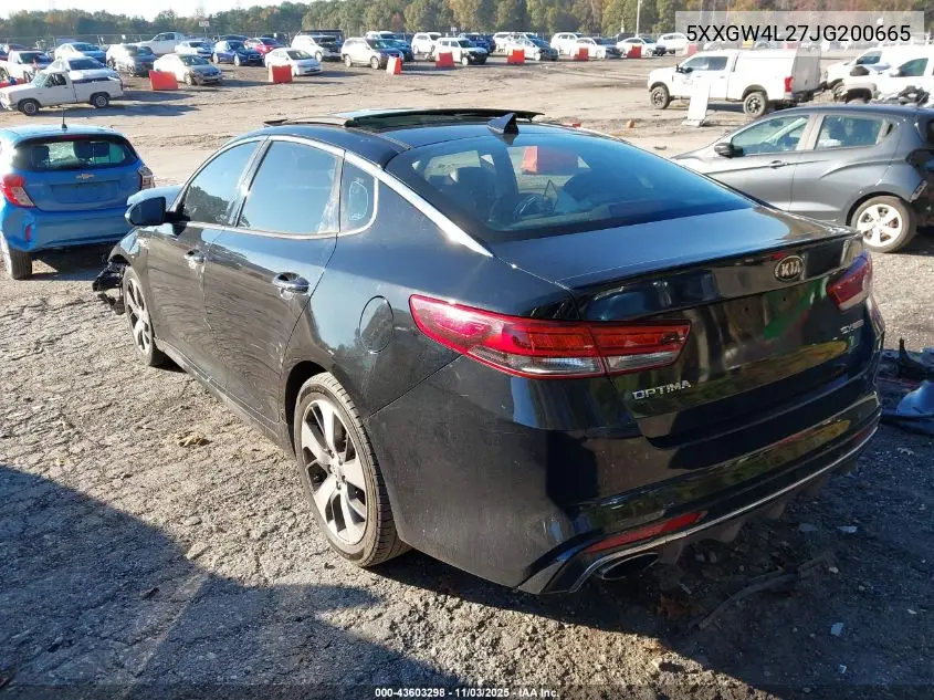 5XXGW4L27JG200665 2018 Kia Optima Sx Turbo