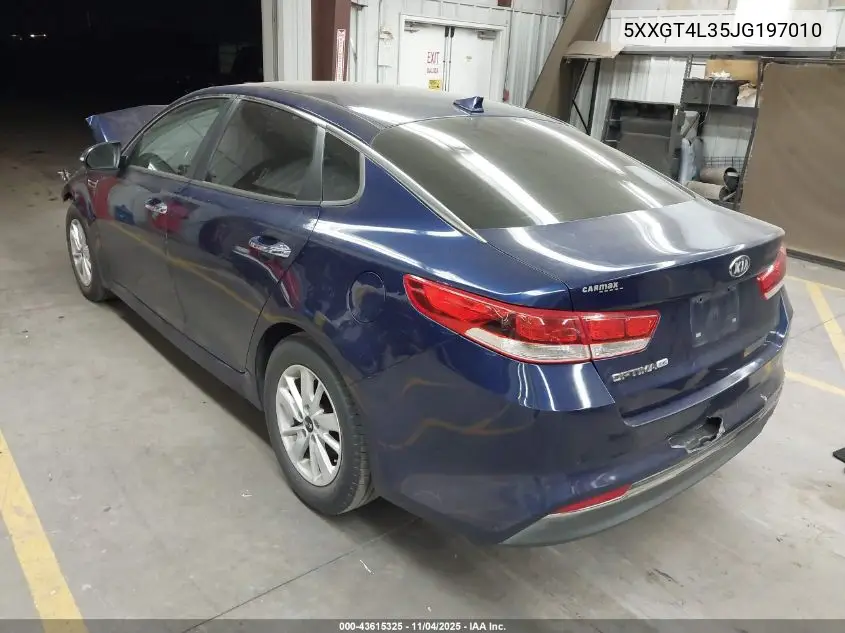 5XXGT4L35JG197010 2018 Kia Optima Lx