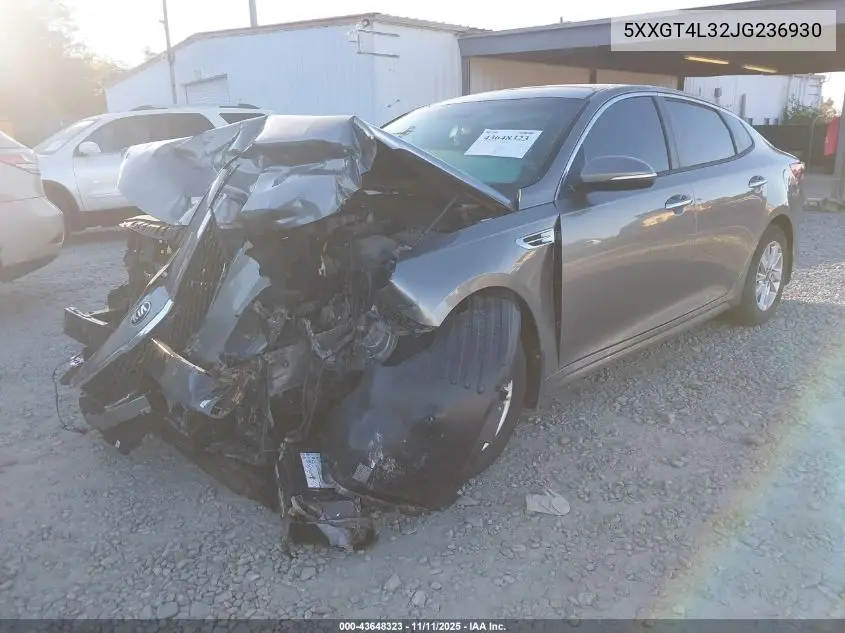 5XXGT4L32JG236930 2018 Kia Optima Lx