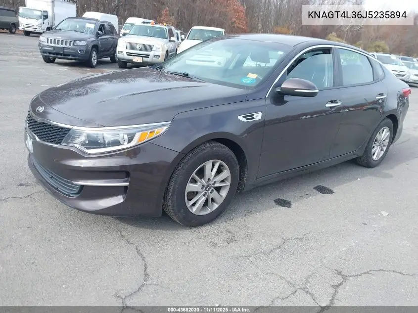 KNAGT4L36J5235894 2018 Kia Optima Lx