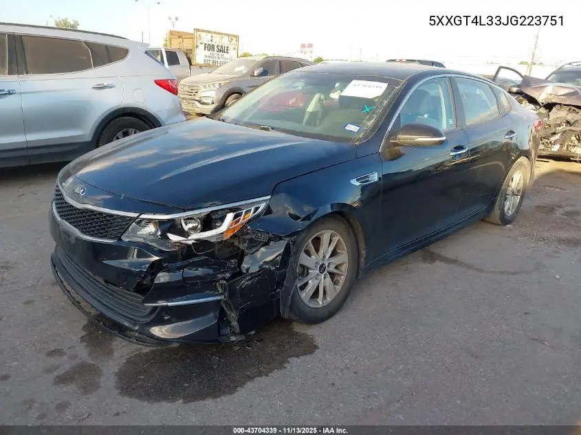 5XXGT4L33JG223751 2018 Kia Optima Lx
