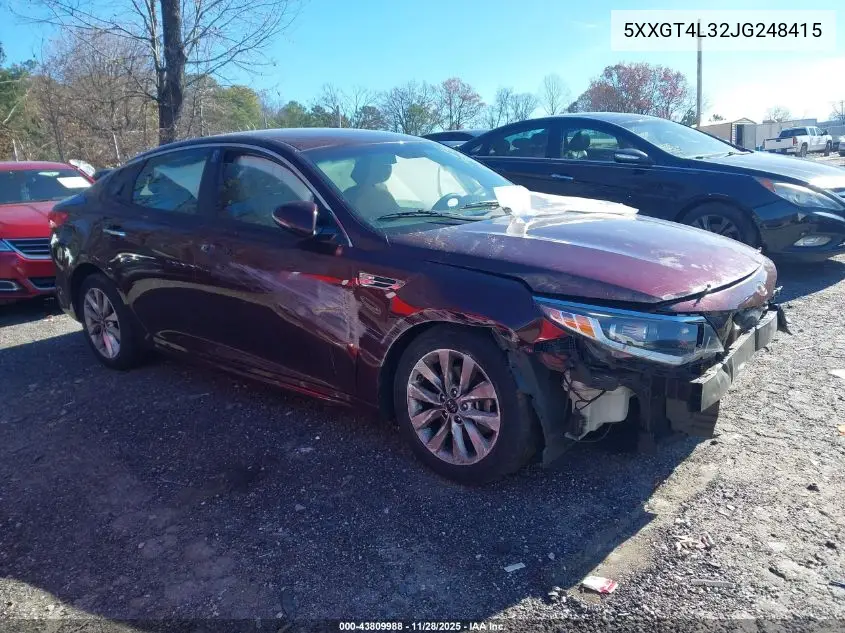 5XXGT4L32JG248415 2018 Kia Optima Lx