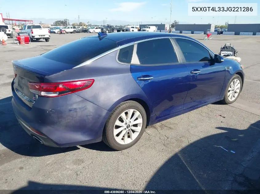 5XXGT4L33JG221286 2018 Kia Optima S