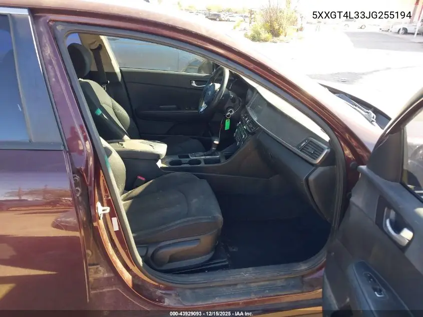 5XXGT4L33JG255194 2018 Kia Optima Lx