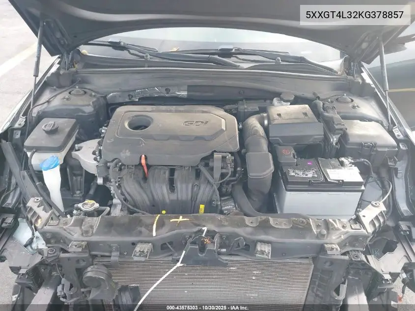 5XXGT4L32KG378857 2019 Kia Optima Lx