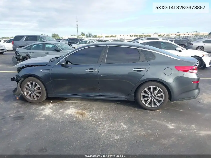 5XXGT4L32KG378857 2019 Kia Optima Lx