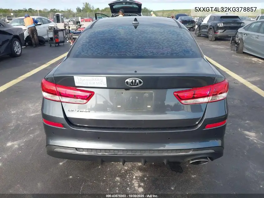 5XXGT4L32KG378857 2019 Kia Optima Lx